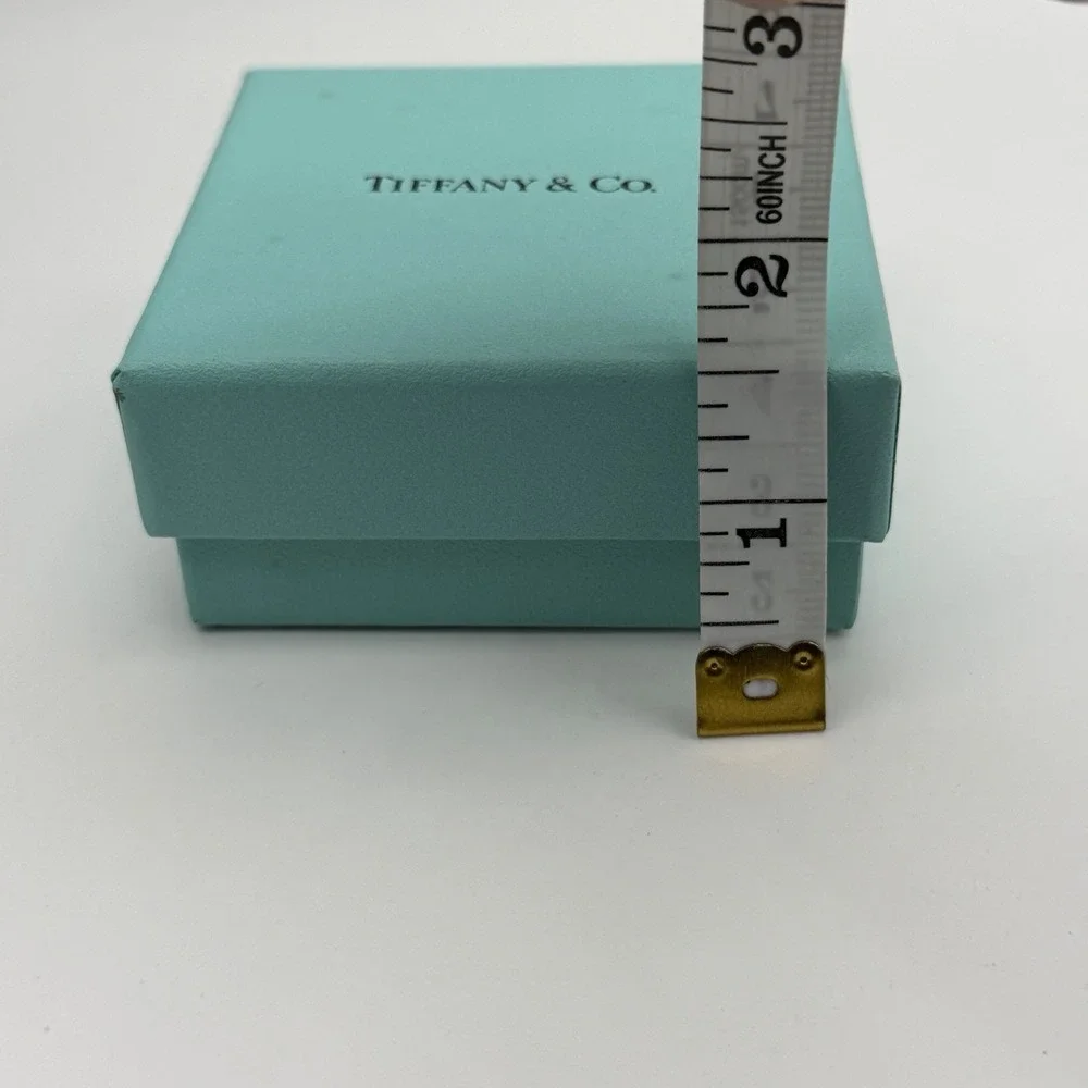 EMPTY Tiffany & Co Blue Jewelry Gift Box with Cotton Filling 3